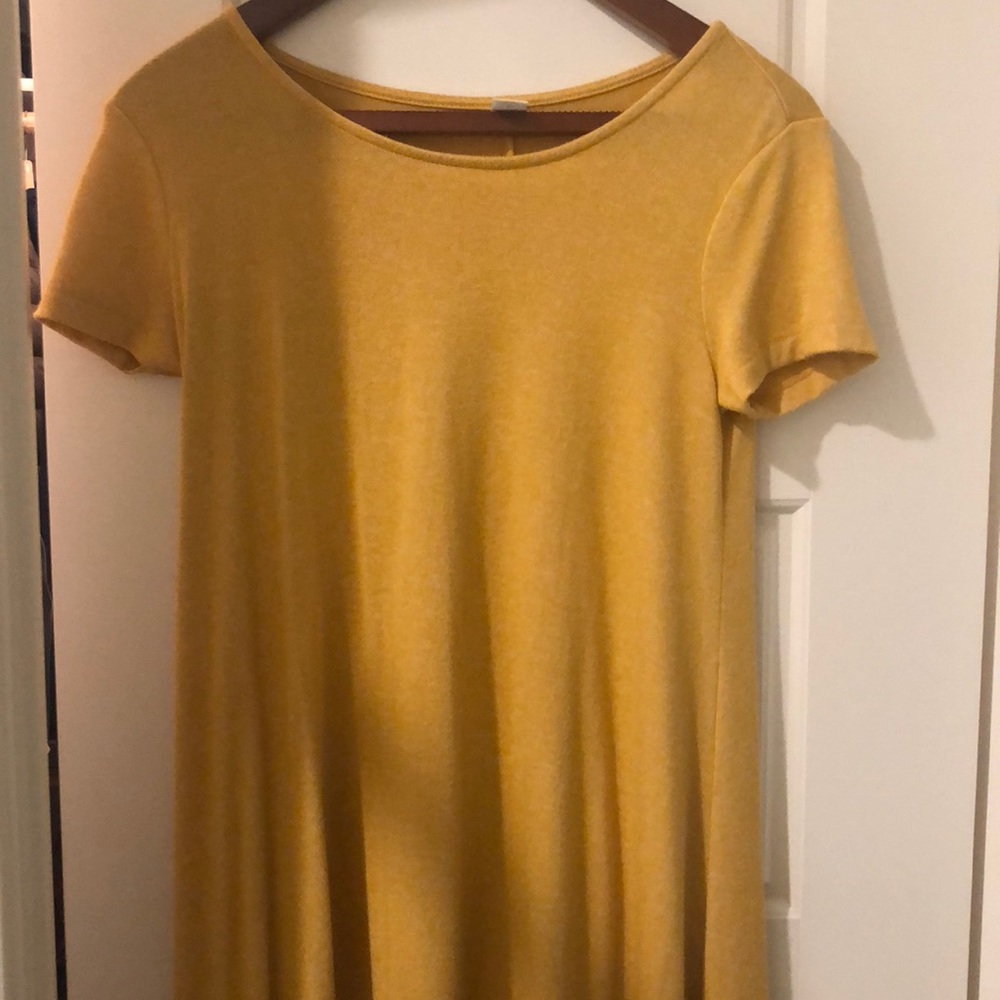 Mustard yellow old navy swing dress